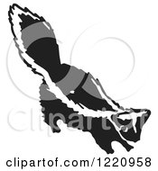 Clipart Of A Black And White Skunk Royalty Free Vector Illustration