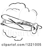 Poster, Art Print Of Black And White Flying Airplane 3