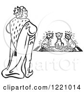 Poster, Art Print Of Black And White King And Cats