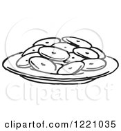 Poster, Art Print Of Black And White Plate Of Cookies