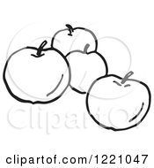 Poster, Art Print Of Black And White Apples