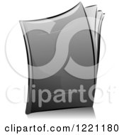 Clipart Of Grayscale Pages Of Paper Royalty Free Vector Illustration