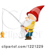 Poster, Art Print Of Gnome With A Fish On A Hook