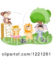 Poster, Art Print Of Kids Dressed As Jungle Animals In A Play