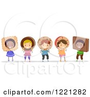 Poster, Art Print Of Diverse Children In Cookie Costumes