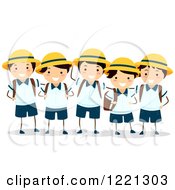 Poster, Art Print Of Group Of Happy Japanese School Boys In Uniforms