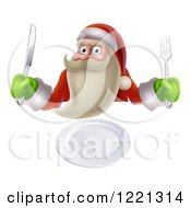 Poster, Art Print Of Young Santa Claus Ready For Dinner