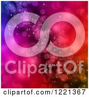 Poster, Art Print Of Colorful Bokeh Flare Background With Stars