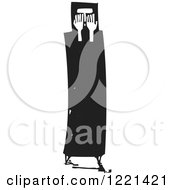Clipart Of A Black And White Arab Woman Crying Woodcut Royalty Free Vector Illustration by xunantunich