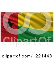 Poster, Art Print Of 3d Waving Flag Of Guinea Bissau With Rippled Fabric