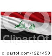 Poster, Art Print Of 3d Waving Flag Of Iraq With Rippled Fabric