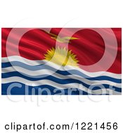 Poster, Art Print Of 3d Waving Flag Of Kiribati With Rippled Fabric