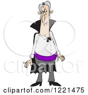 Clipart Of A Vampire Standing With An Angry Expression Royalty Free Vector Illustration by djart