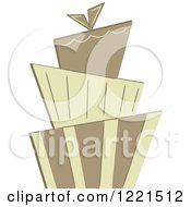 Poster, Art Print Of Three Tiered Funky Wedding Or Birthday Cake
