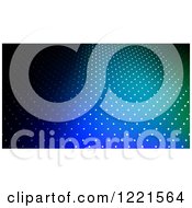 Poster, Art Print Of Gradient Green And Blue Background Of Dots