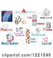 Poster, Art Print Of Medical Science And Dental Designs And Text 3