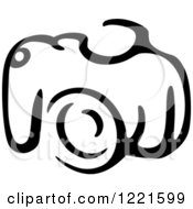 Clipart Of A Black And White Camera 17 Royalty Free Vector Illustration