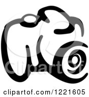 Clipart Of A Black And White Camera 11 Royalty Free Vector Illustration