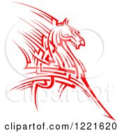 Poster, Art Print Of Red Running Tribal Horse 2