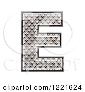 3d Diamond Plate Capital Letter E