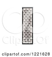 Clipart Of A 3d Diamond Plate Capital Letter I Royalty Free Illustration