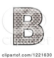 3d Diamond Plate Capital Letter B