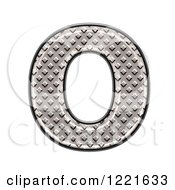 Clipart Of A 3d Diamond Plate Capital Letter O Royalty Free Illustration