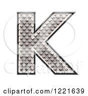 Poster, Art Print Of 3d Diamond Plate Capital Letter K