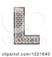 3d Diamond Plate Capital Letter L