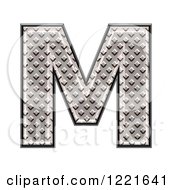Poster, Art Print Of 3d Diamond Plate Capital Letter M