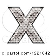 3d Diamond Plate Capital Letter X