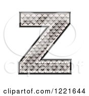 Poster, Art Print Of 3d Diamond Plate Capital Letter Z