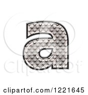 Clipart Of A 3d Diamond Plate Lowercase Letter A Royalty Free Illustration