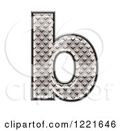 Clipart Of A 3d Diamond Plate Lowercase Letter B Royalty Free Illustration