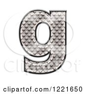 Clipart Of A 3d Diamond Plate Lowercase Letter G Royalty Free Illustration