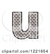 Poster, Art Print Of 3d Diamond Plate Lowercase Letter U