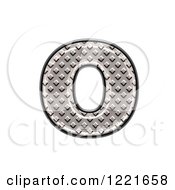 Clipart Of A 3d Diamond Plate Lowercase Letter O Royalty Free Illustration