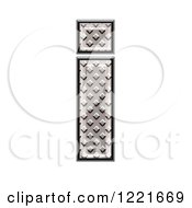 Clipart Of A 3d Diamond Plate Lowercase Letter I Royalty Free Illustration