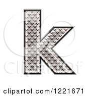 Poster, Art Print Of 3d Diamond Plate Lowercase Letter K