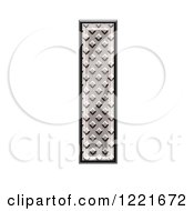 Clipart Of A 3d Diamond Plate Lowercase Letter L Royalty Free Illustration