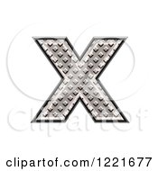 3d Diamond Plate Lowercase Letter X