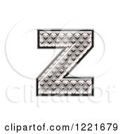 Poster, Art Print Of 3d Diamond Plate Lowercase Letter Z