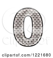 Clipart Of A 3d Diamond Plate Number 0 Royalty Free Illustration