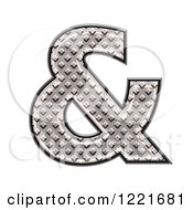 3d Diamond Plate Ampersand Symbol
