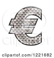 Clipart Of A 3d Diamond Plate Euro Symbol Royalty Free Illustration