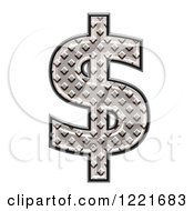 Clipart Of A 3d Diamond Plate Dollar Symbol Royalty Free Illustration