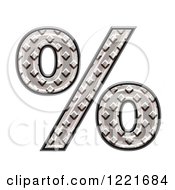 Clipart Of A 3d Diamond Plate Percent Symbol Royalty Free Illustration