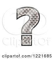 Clipart Of A 3d Diamond Plate Question Mark Symbol Royalty Free Illustration