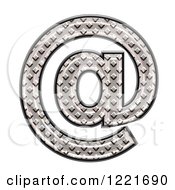 Poster, Art Print Of 3d Diamond Plate Arobase Email Symbol