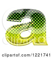 3d Gradient Green And Black Halftone Lowercase Letter A